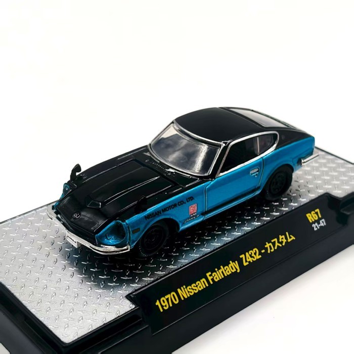 M2 1: 64 Nissan 1970 Nissan Demon Lady Z432 กีฬารถจําลองเครื่องประดับ