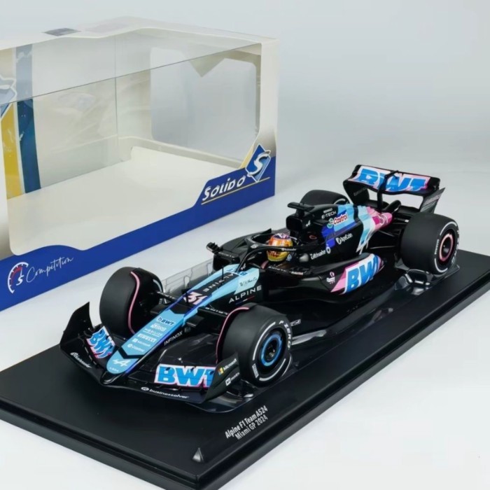 SOLIDO 1/18 ALPINE A524 2024 F1 #31 โมเดลรถสูตร F1 โลหะผสม