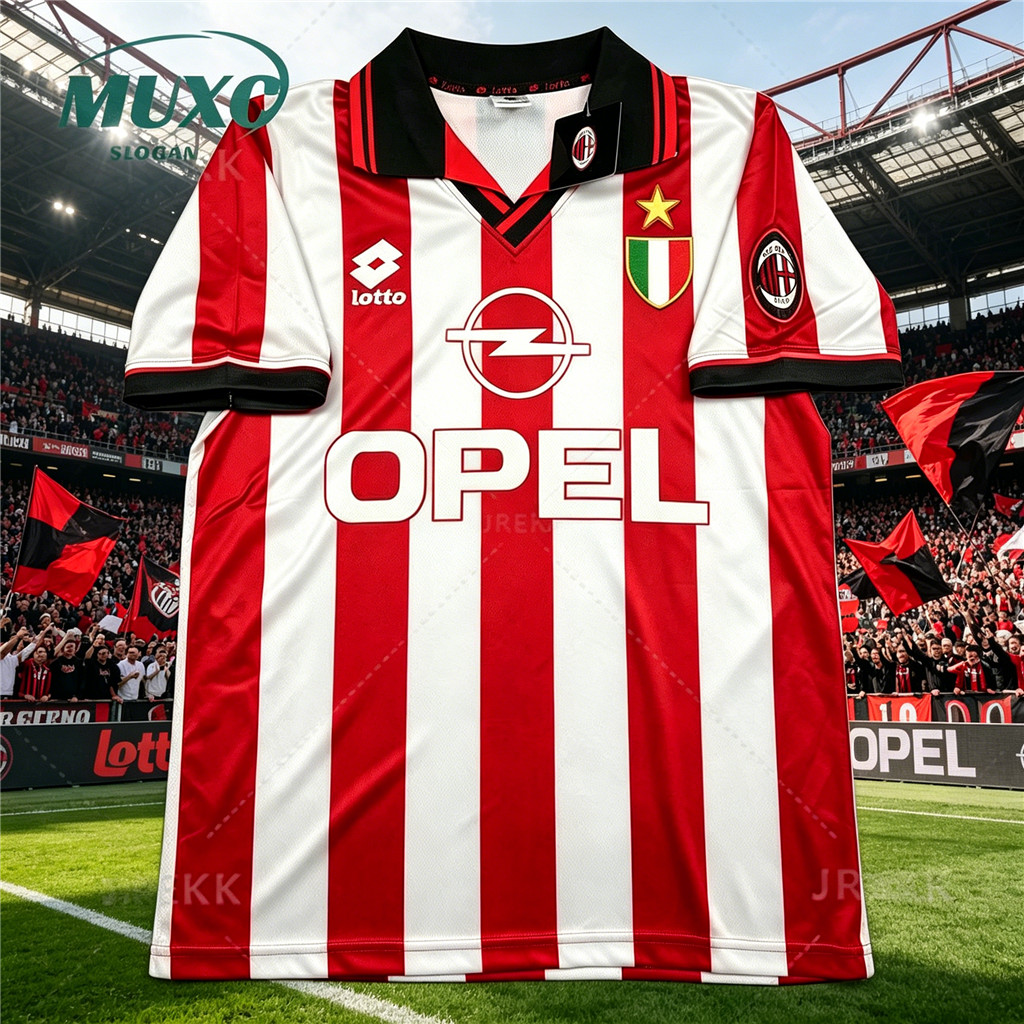 เสื้อบอล ย้อนยุค เอซี มิลาน เหย้า 1996 Retro AC Milan Home เรโทร คลาสสิค 1996-97