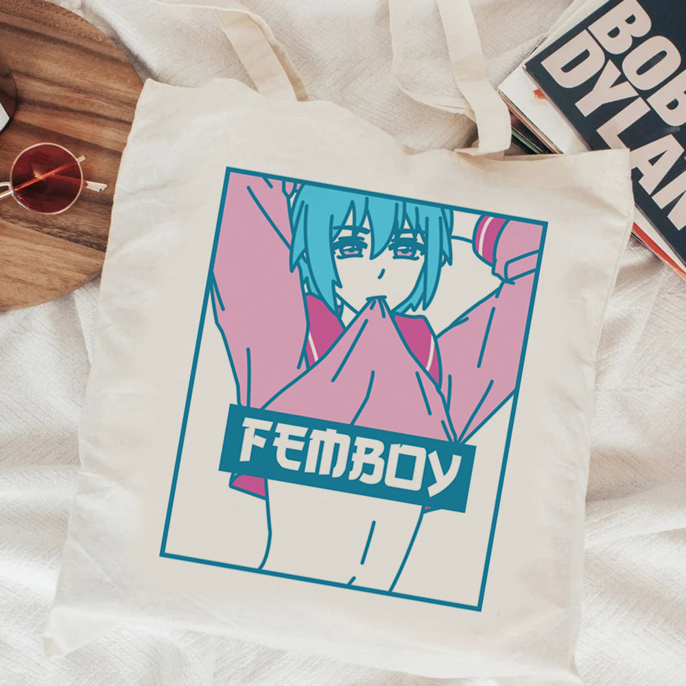 Femboy tote bag torba na zakupy shoulder personnalisable sac cabas de tela woman