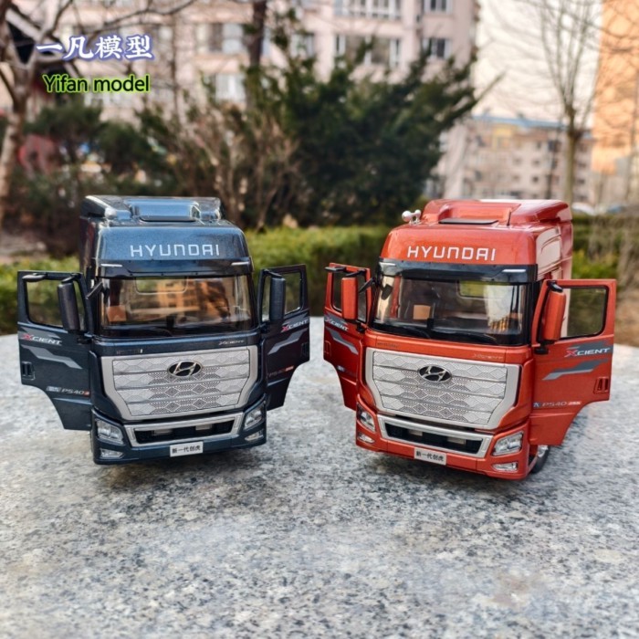 1: 24 HYUNDAI Chuanghu Tractor Model HYUNDAI New Generation Chuanghu Alloy Truck Trailer Model