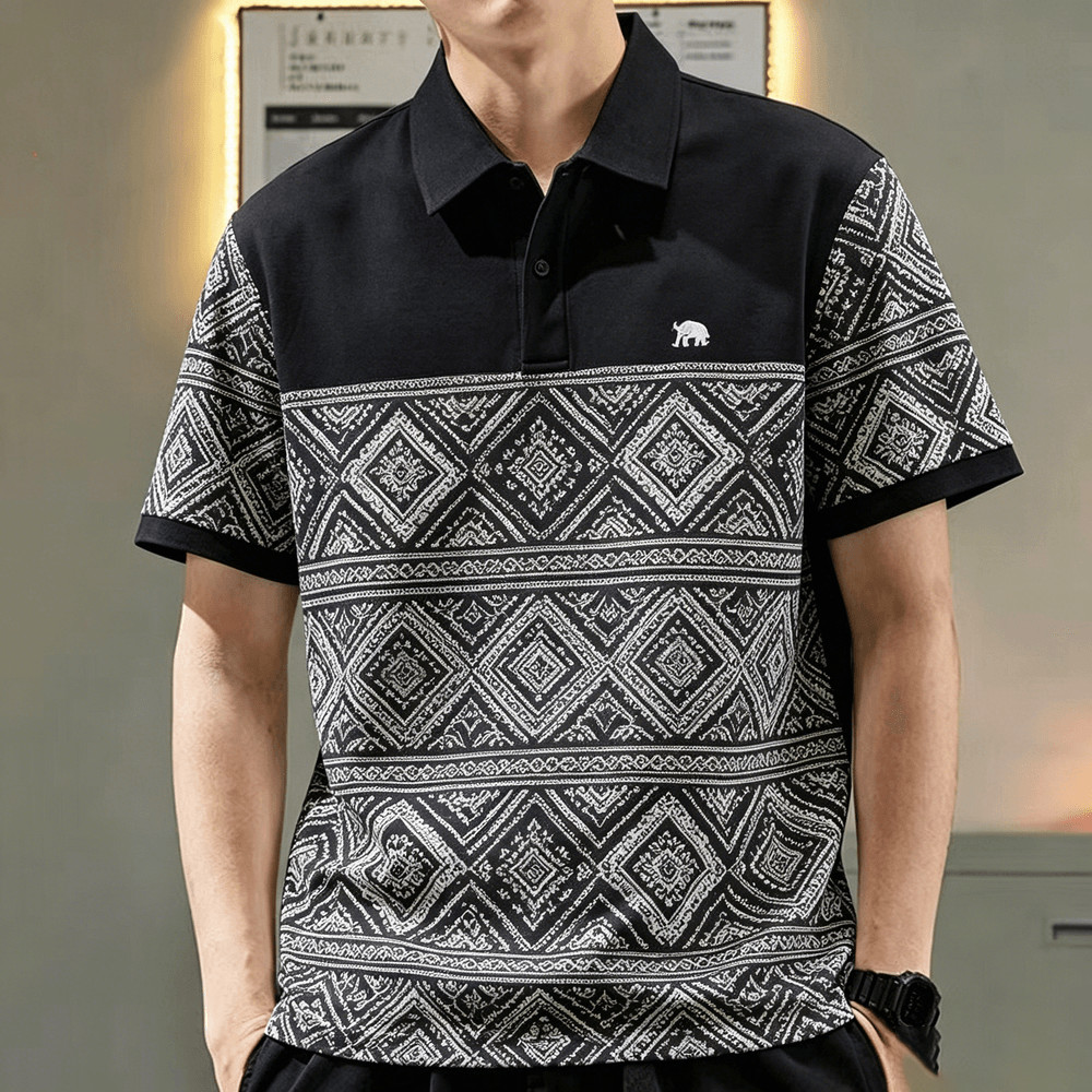 สีดําผู้ชายเสื้อโปโลสําหรับชายเสื้อผ้าธุรกิจสไตล์ลําลองเสื้อโปโล Minimalist ผ้า Tops ขนาดใหญ่กีฬารูปแบบ Outdoors Street สวมใส่ 45
