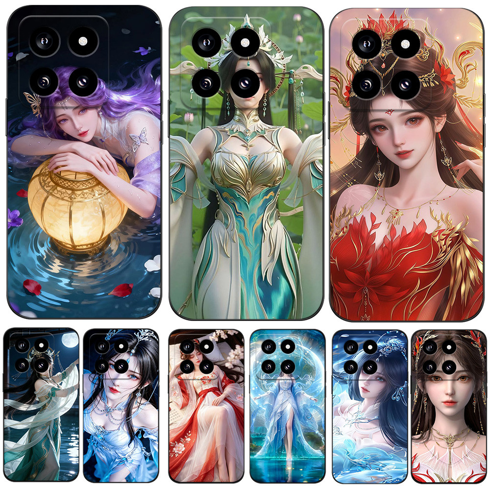 สําหรับ Xiaomi 14 PRO Silicon โทรศัพท์ฝาหลังสีดํา tpu กรณีพระเจ้า F1 dollar racing อะนิเมะการ์ตูน