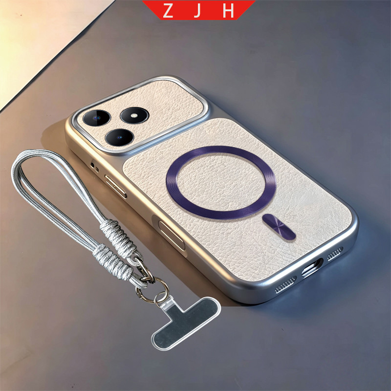เหมาะสําหรับRealme C53 C51 50 เคสโทรศัพท์ใหม่ไร้สายแม่เหล็กดูดซับแรงกระแทกกรณีTPDSC21