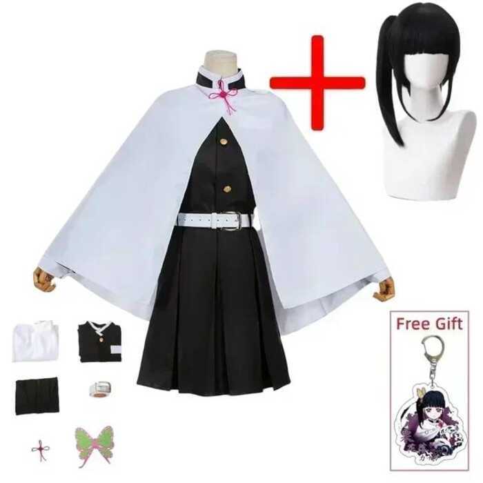 C Tsuyuri Kanao Cosplay Kostuum Volwassen Kind Anime Uniform Vrouwen Kimono Haori Pruik Halloween K
