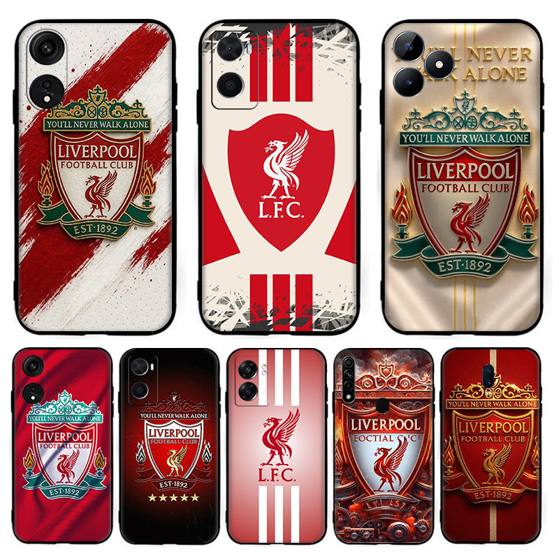 สําหรับ OPPO R9 F1 Plus R9S Reno 2 2Z 2F 3 4 Pro 5 5F Lite 5K Liverpool Casing 6Y2 สีดํา TPU ซิลิโคน