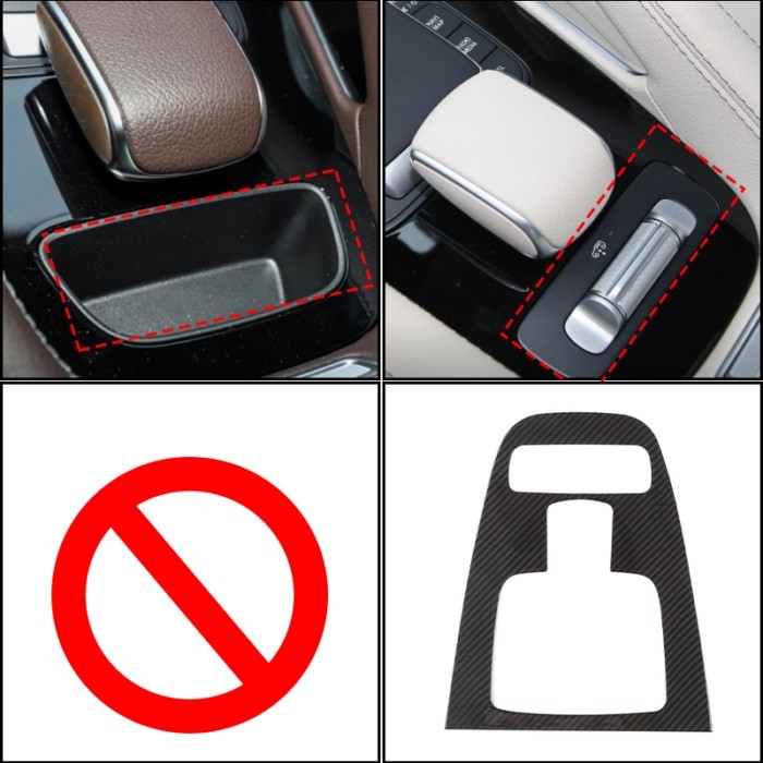 True carbon fiber Central console panel trim Cover For Mercedes-Benz GLE GLS W167 400d 350amg 450 2