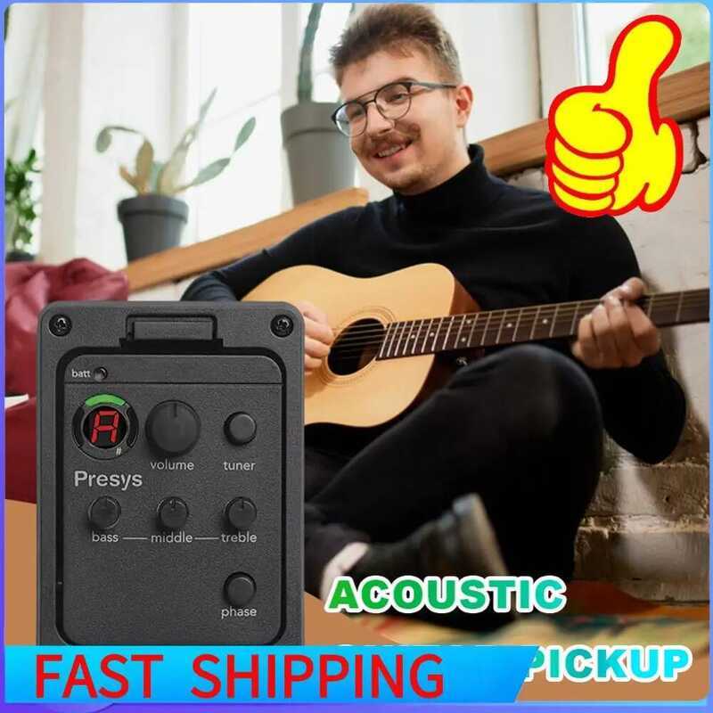 C Acoustic Guitar Pickup Guitar Preamp Equalizer Battery Powered Acoustic Guitar Equalizer Portable