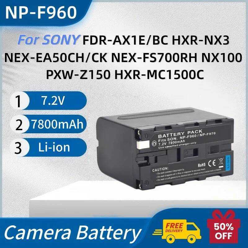 C Np-F70 Np-F60 7.2V 7800Mah Camera Battery For SONY Fdr-Ax1e/Bc Hxr-Nx3 Nex-Ea50ch/ Nex-Fs700rh Nx