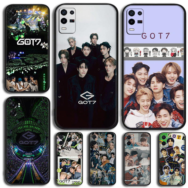 สําหรับRealme 3 5 6 7 8 Pro 5i 5s Q 6i 7i GOT7 5Y31 สีดําTPUซิลิโคนอ่อนนุ่มเคสโทรศัพท์