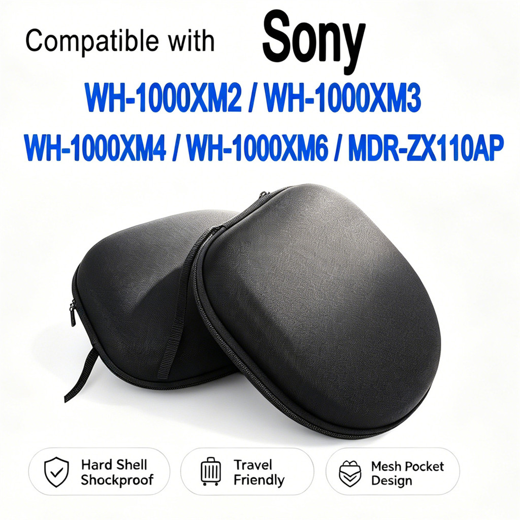 เคสหูฟังสําหรับ Sony WH-1000XM2 WH-1000XM3 WH-1000XM4 WH-1000XM6 MDR-ZX110AP EVA Hard Storage กระเป๋
