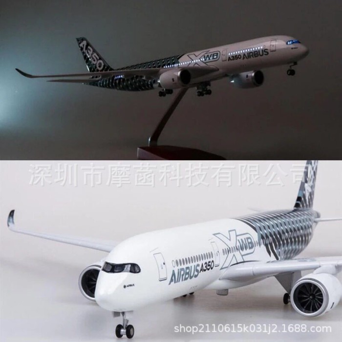47 ซม.XWB A350 ประกอบวัสดุเรซินเครื่องบินรุ่น A350XWB ต้นแบบคาร์บอนไฟเบอร์ Out of พิมพ์รุ่น