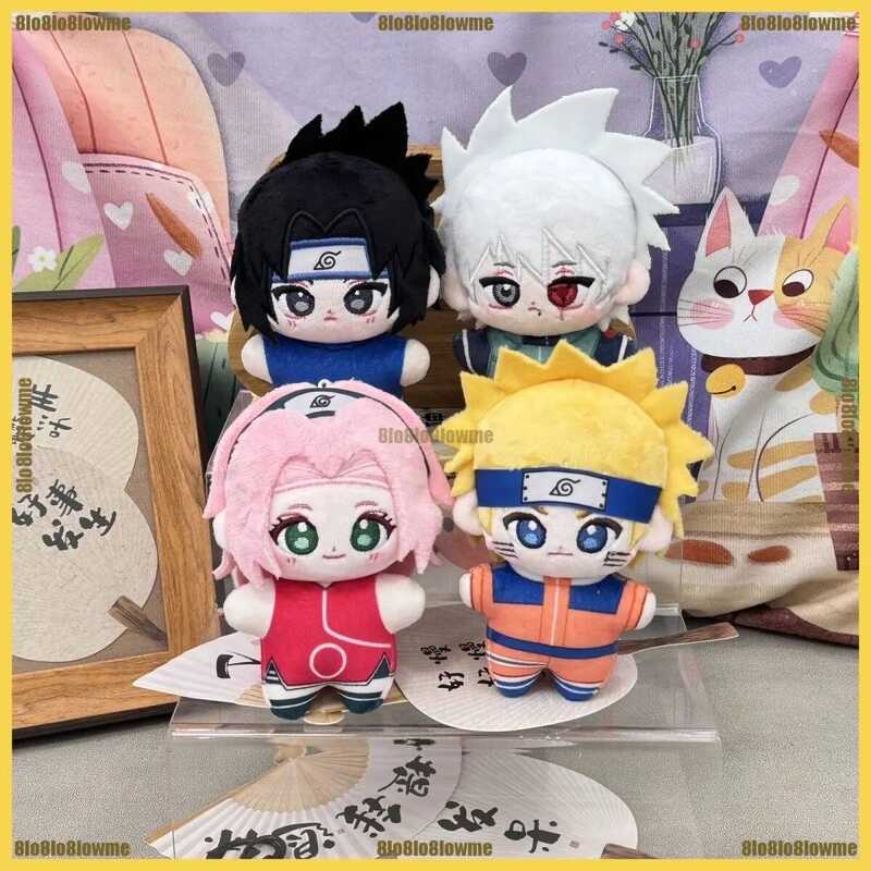 C 10Cm Naruto Plush Doll Pendant Cartoon Sasuke Kakashi Mini Doll Kawaii Keychain Decoration Collec