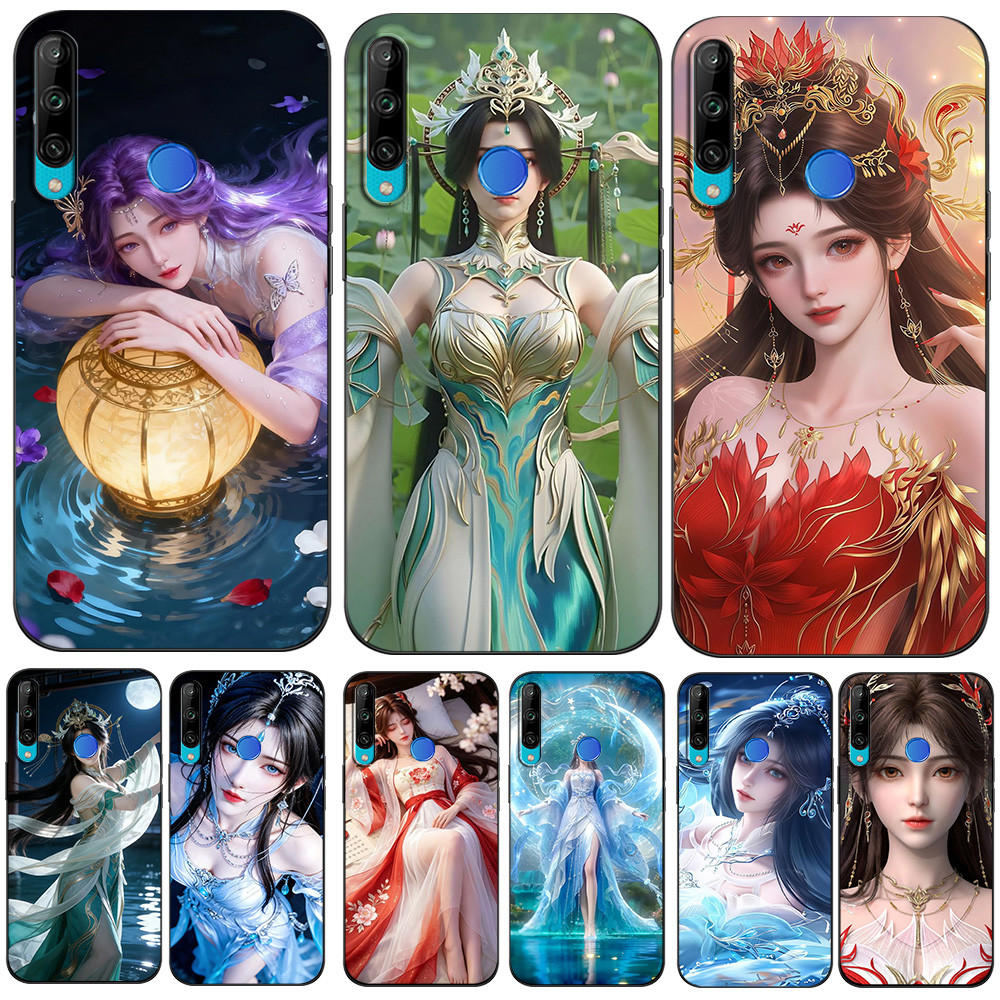 สําหรับHuawei Y7Pกรณีซิลิคอนปกหลังเคสโทรศัพท์สําหรับHuawei Y 7P 2020 Y7 P ART-L28 6.39 นิ้วสีดําTpuก