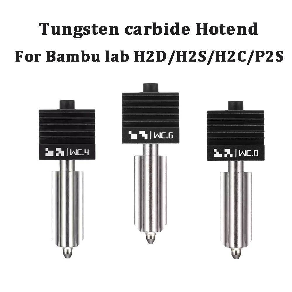 Original Hotend สําหรับ Bambu Lab H2C P2S Hotend H2S H2D Hotend ทังสเตนคาร์ไบด์ 0.4/0.6/0.8 มม.หัวฉี