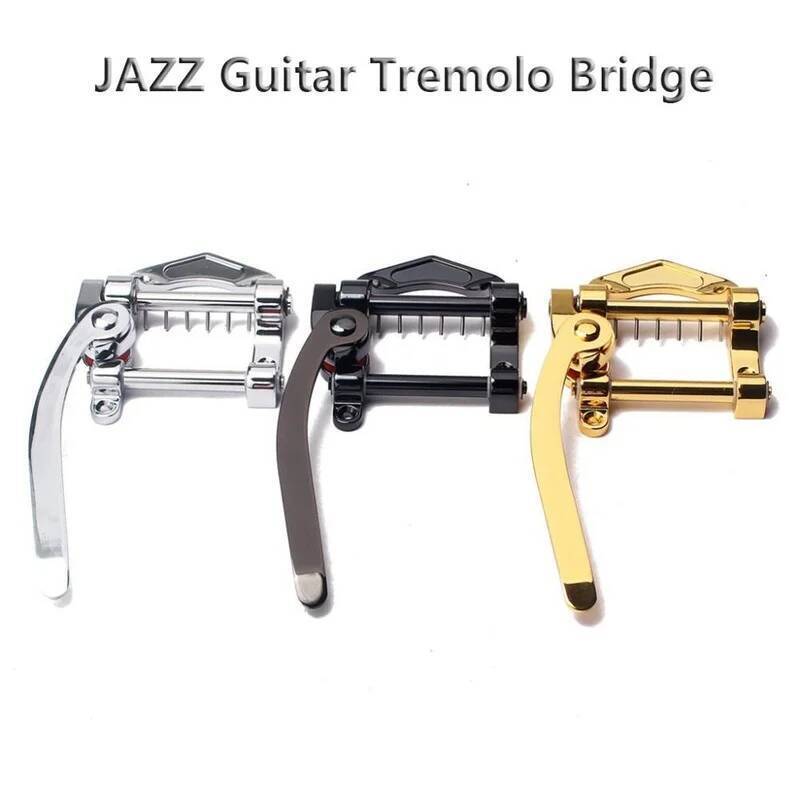 แจ๊สกีตาร์ไฟฟ้า Tremolo Bar Bridge Unit Vibrato Bridge โลหะผสมสังกะสีสําหรับ Tele SG LP ETC ES335 กี