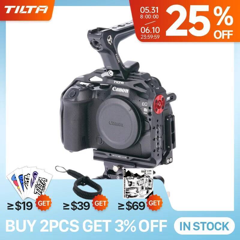 TILTA สําหรับ Canon R6 Mark II R6M2 TA-T45-AB Full กล้องสําหรับ Canon R6 Mark II R6 M2 ครึ่งกล้องกรง