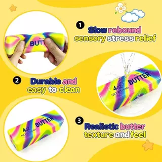 💖ส่งของจากไทย💖 Butter Butter Stick Squishy ToySoft ช้า Rising Butter Squeeze Stress Ball สมจริง Fidget สําหรับสํานักงานโรงเรียนความวิตกกังวลสําหรับเด็กผู้ใหญ่,ความวิตกกังวล ADHDออทิสติกของขวัญ