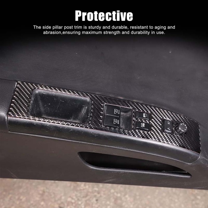 For Nissan 350Z 2003-2006 RHD Real Carbon Fiber Car Door Glass Lifting Decorative Frame Car Interio