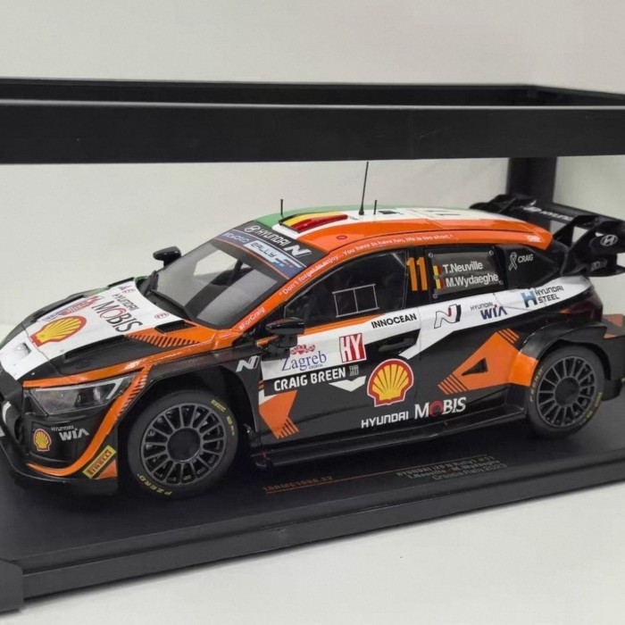 IXO 1/18 Hyundai I20 N #11 2023 RALLY1 Racing Model ไม่เปิดประตู Steer