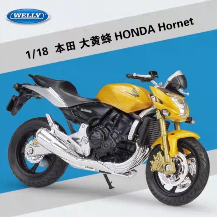 Willie 1/18 Honda Hornet Hornet จําลองโลหะผสมรถจักรยานยนต์รุ่น