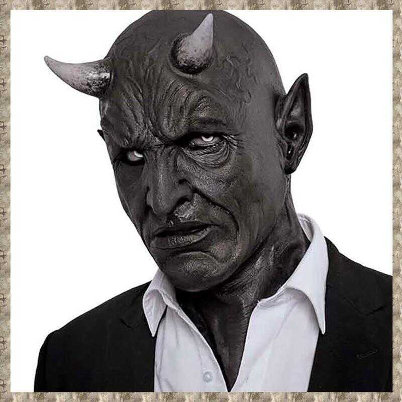 C Party Halloween Devil Horn Latex Headset Cosplay Horror Scary Costume Props
