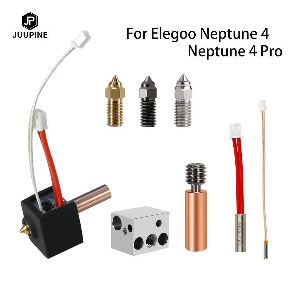 สําหรับ Elegoo Neptune 4 Hotend 24v 50w Elegoo Neptune 4 Pro Hotend อัพเกรด Heater Block หัวฉีดทองเห