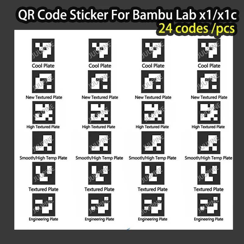 สําหรับ Lab X1c QRรหัสBambu Lab X1cอุปกรณ์เสริมคาร์บอนBambulab X1c Peiสติกเกอร์Bambulab X1cแผ่นG10