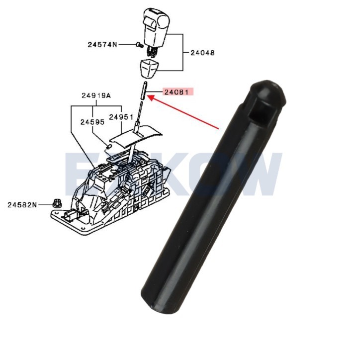 Gearshift Lever Sleeve for Mitsubsihi L200 Triton KA4T KB4T KB9T Pajero 4 V80 V90 Nativa Challenger