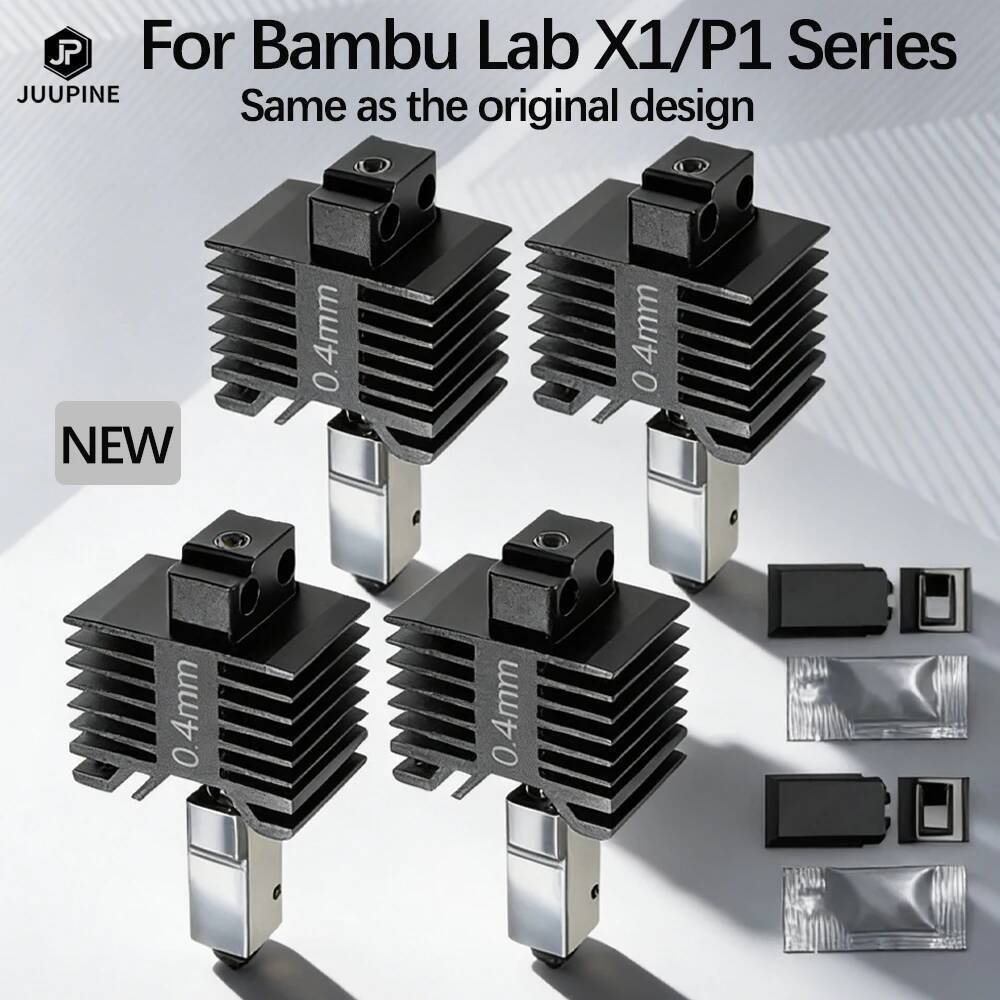 สําหรับBambu Lab P1S P1P X1 X1C Hotend 0.2 0.4 0.6 0.8 BambulabหัวฉีดHot Endเหล็กชุบแข็งแบบบูรณาการป