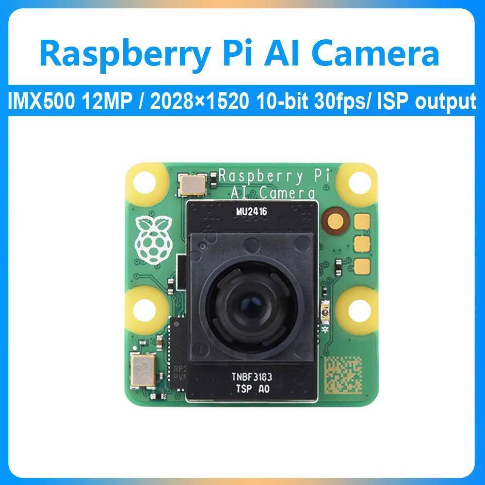 Raspberry Pi AI กล้อง 12MP IMX500 เซ็นเซอร์ภาพอัจฉริยะต้นฉบับอย่างเป็นทางการ On-Board RP2040