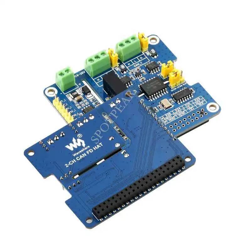 Raspberry Pi 2 ช่องแยก CAN FD หมวกขยายหลายการป้องกันสําหรับ Raspberry Pi