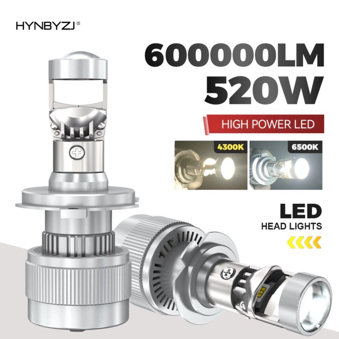 HYNBYZJ 4300K H7 Mini LED Projector Lens Canbus H11 H4 Auto Headlight Turbo Lamp Automotive Project