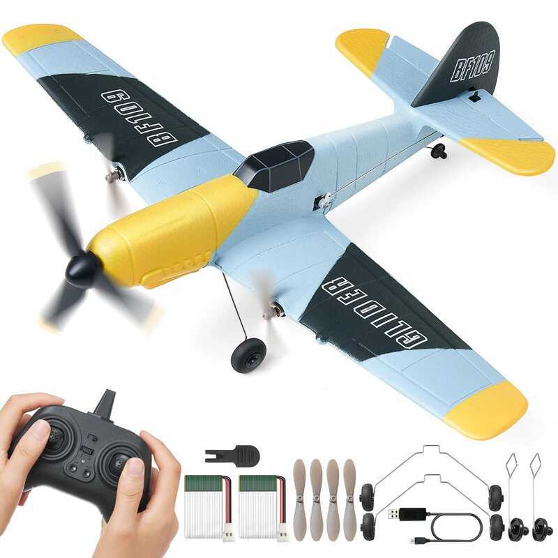 C Succebuy Z61 RC Plane Bf10 Fighter 2.4G 3Ch Smart Balance EPP Gliders With 2 Battery Fixed Wingsp