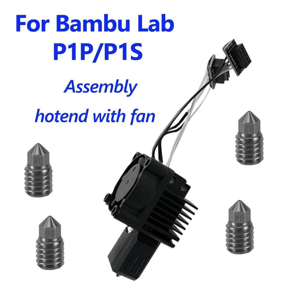 สําหรับBambu Lab P1sอัพเกรดHotend V2 พร้อมพัดลมP1P Thermistor Complete P1S 0.2 0.4 0.6 0.8 Hotend P1