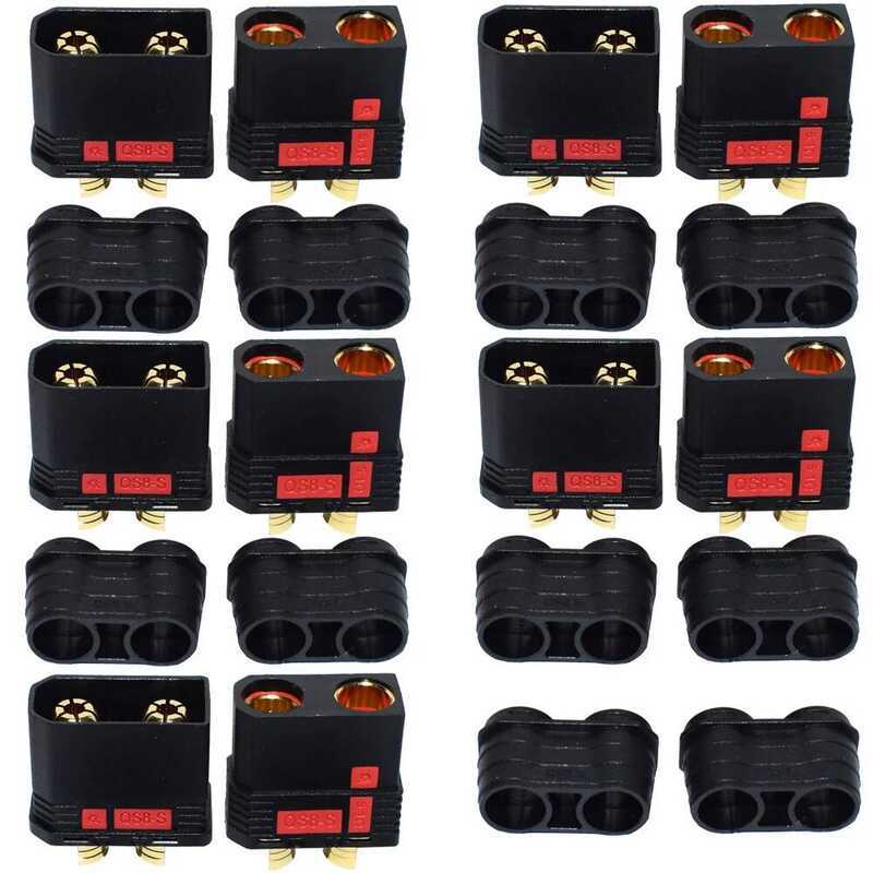 C Qs8-S Heavy Duty Battery Connector Anti-Spark Gold Connector Large Power Plug For RC Plant Protec