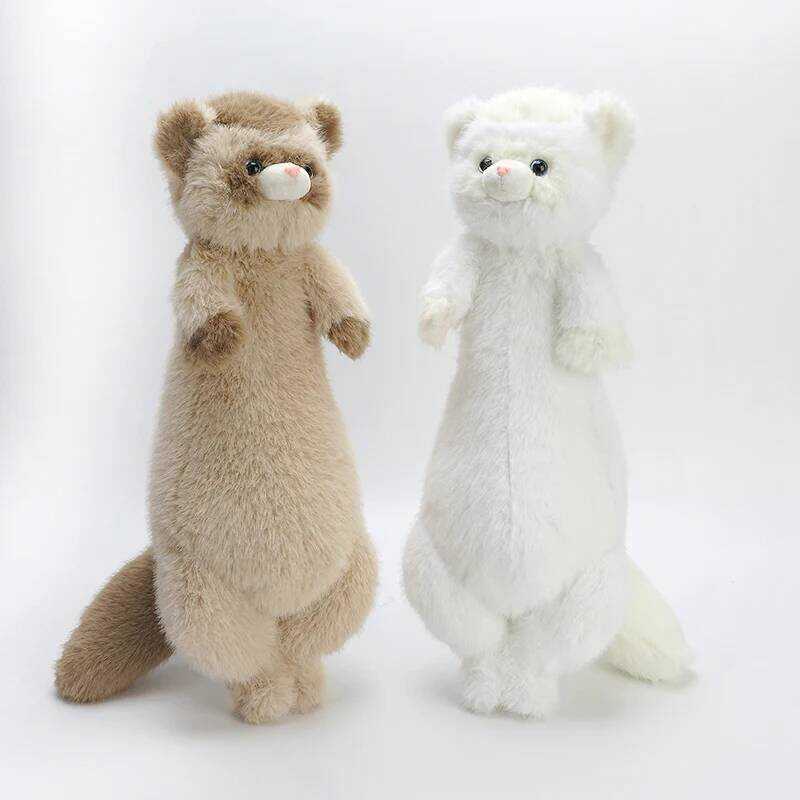 C 1Pc 52Cm Simulation Lovely Ferret Brown Mink Plush Toys Kawaii Animal Plushie Pillow Stuffed Soft