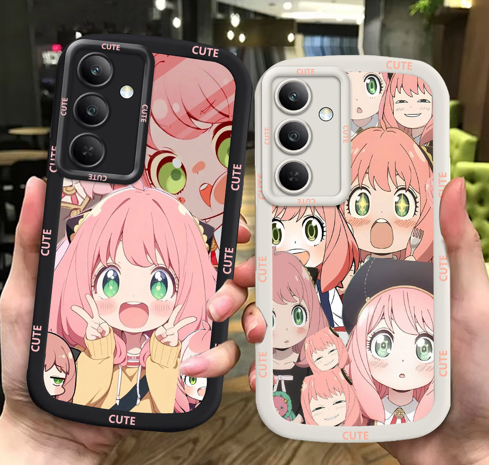 G27 Spy x Family ขาวดำเคสโทรศัพท์หรับ Samsung A56 S24 A25 S25 S22 A36 Ultra Plus 5G ปก