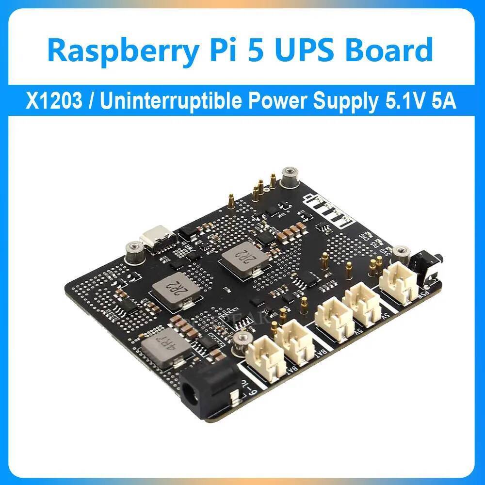 Raspberry Pi 5 UPS บอร์ดขยาย X1203 เครื่องสํารองไฟ 5.1V 5A สําหรับ Li-Battery (NOT includ)