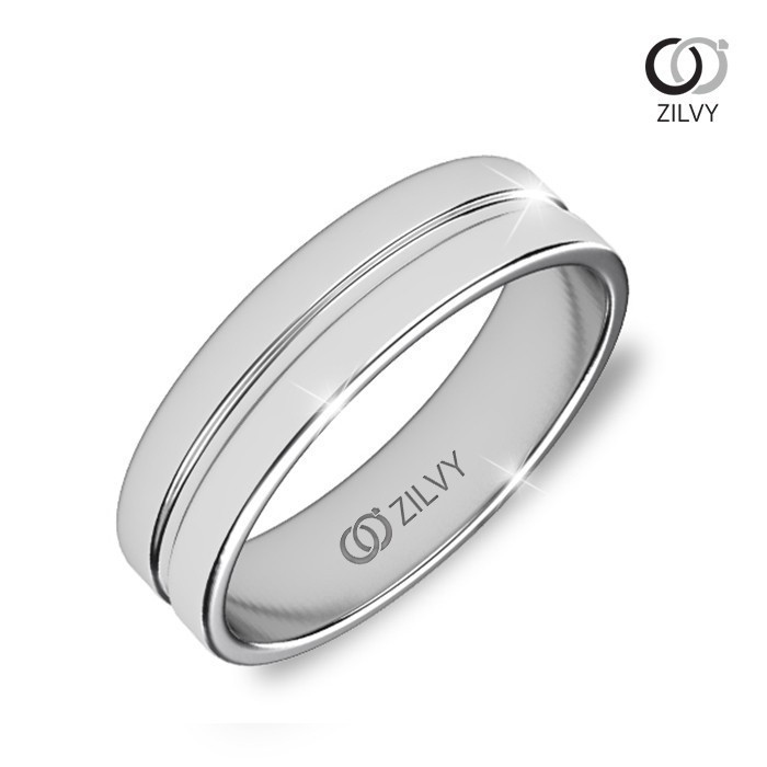 Zilvy - แหวนชาย White Gold  (BR044)