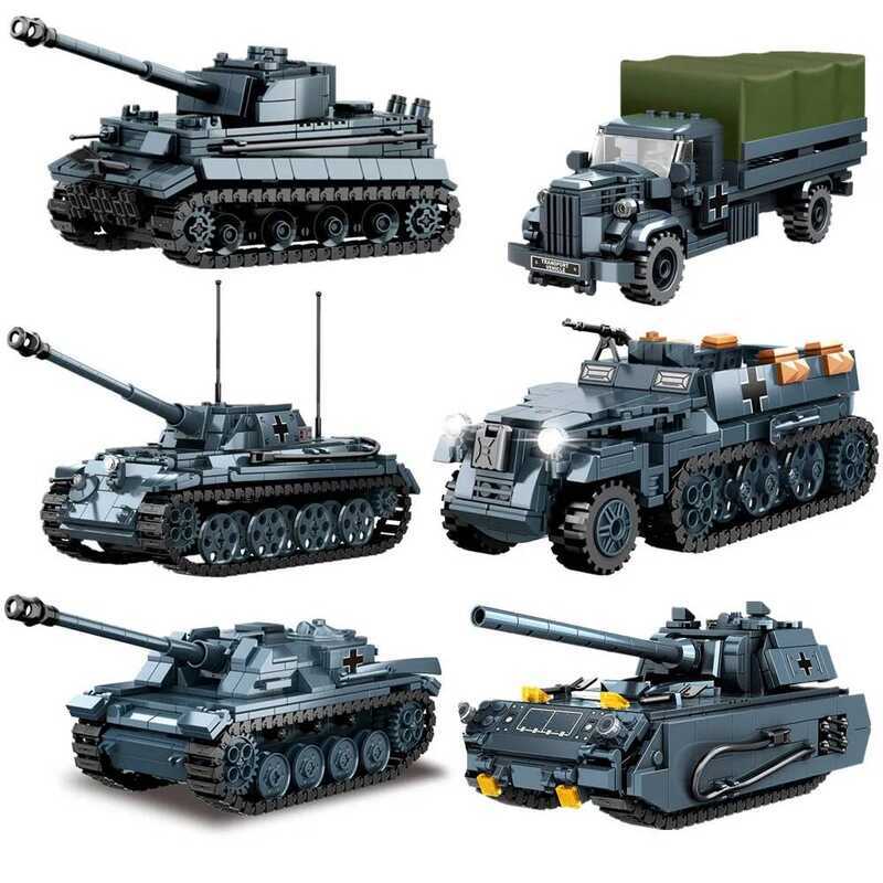C World War 2 Ww2 Army Military Soldiers Armor Halftrack Main Station Tank Building Bloc Bric Model