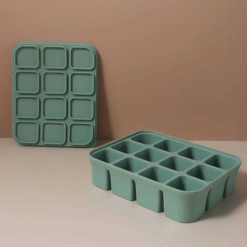 C 12 Grid Ice Cube Mold Silicone Ice Cube Tray Square Tray Mould Easy Release Silicone Ice Cube For