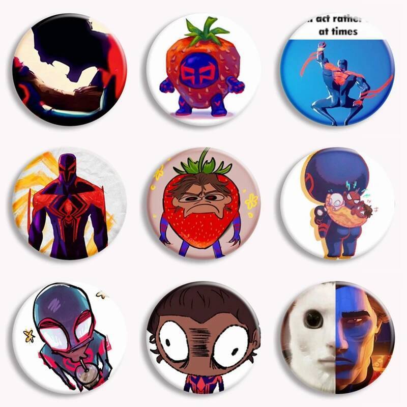Creative สตรอเบอร์รี่ Miguel Ohara ปุ่ม Pin การ์ตูนแมวตลก Meme เข็มกลัด Badge เสื้อผ้าหมวกกระเป๋าเป้