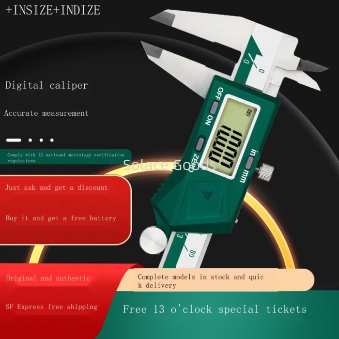 Insize Electronic Digital Caliper 1108-150C คาลิปเปอร์สแตนเลสความแม่นยําสูง Insize 0-150mm