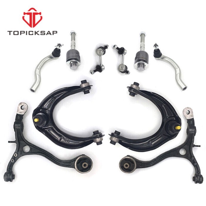 TOPICKSAP 10pcs Front Upper & Lower Control Arm Sway Bar Tie Rod Suspension Kit Set for Honda Accor