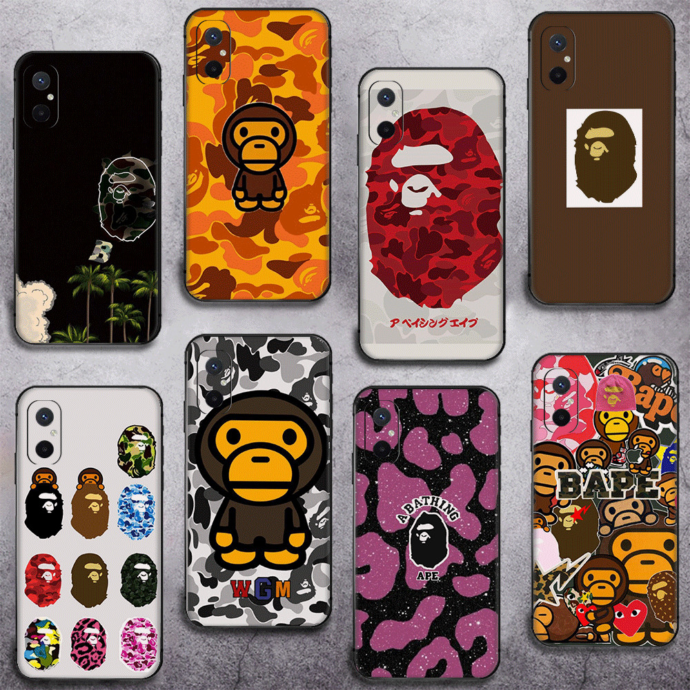 Xiaomi Poco F7 X7 X6 Pro 12X Mi 8 Lite ความเข้ากันได้ TPU เคสสีดําเคสโทรศัพท์ฝาครอบป้องกันแบบนุ่ม BA