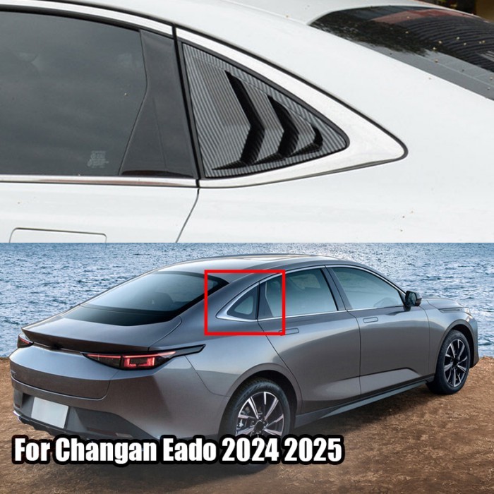 Rear triangular louver For Changan Eado 2024 2025 Car rear triangle window louver decorative frame
