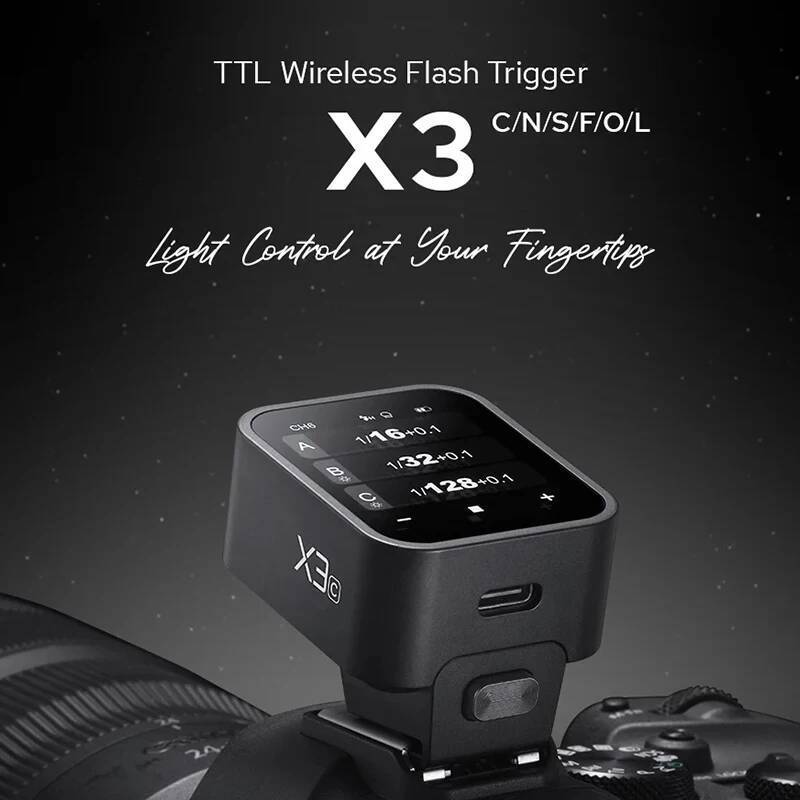 Godox X3C X3N X3S X3F X3O TTL แฟลชไร้สาย Speedlite Trigger Controller สําหรับ AD200 V1 TT600 TT685II