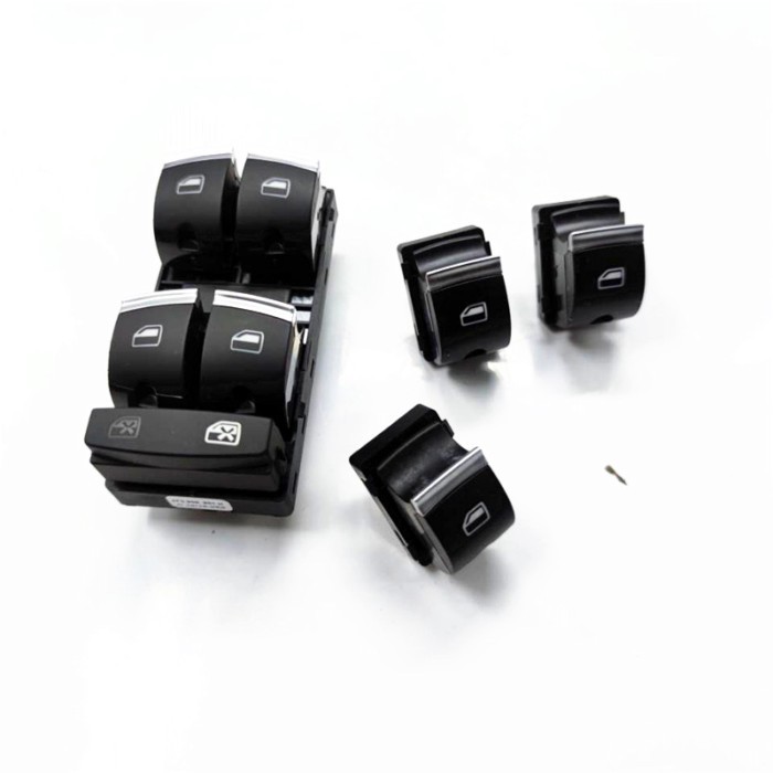 Chrome Window Master Driver ปุ่มควบคุมสําหรับ Audi A3 8P A6 C6 RS6 Q7 4F0 959 851 F 4F0959851เอฟ 4เอ