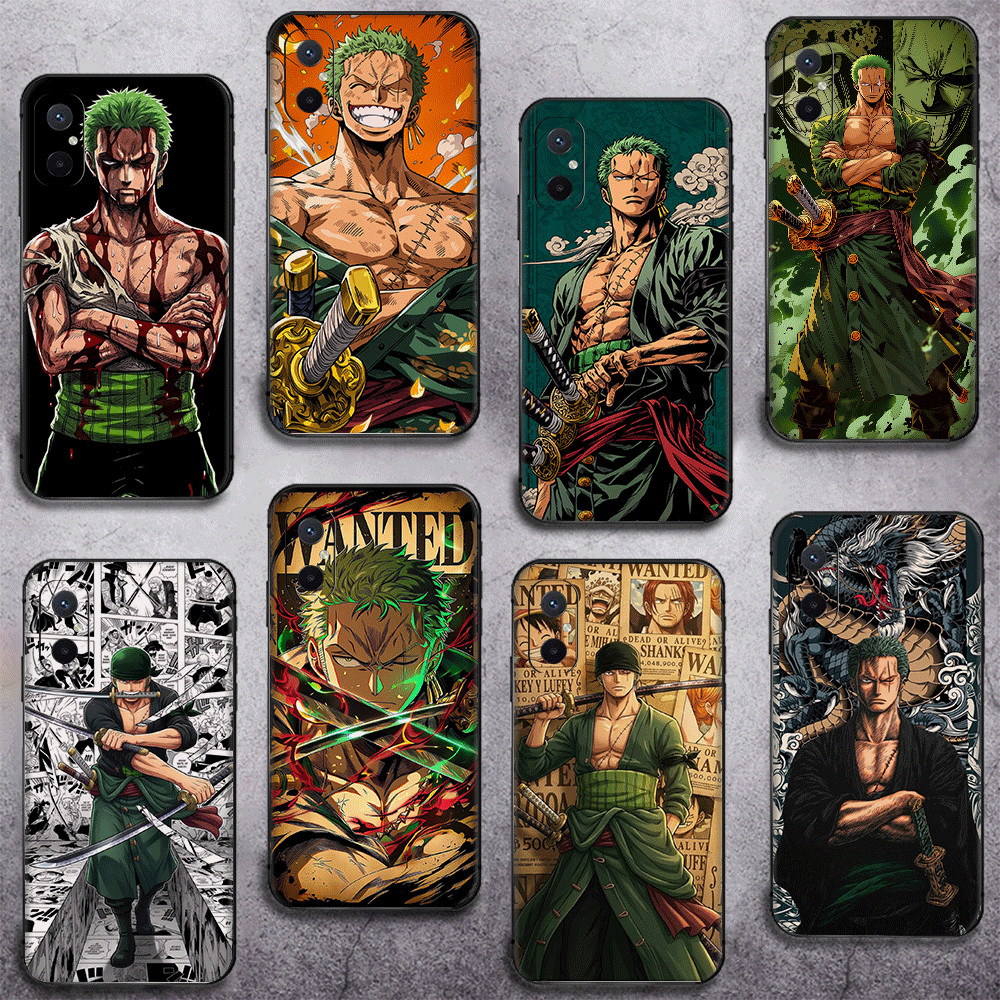สําหรับ Redmi K20 K40 K60 K70 Pro K50 Gaming A3 A3X TPU สีดําเคสโทรศัพท์นุ่มฝาครอบป้องกัน Roronoa Zo